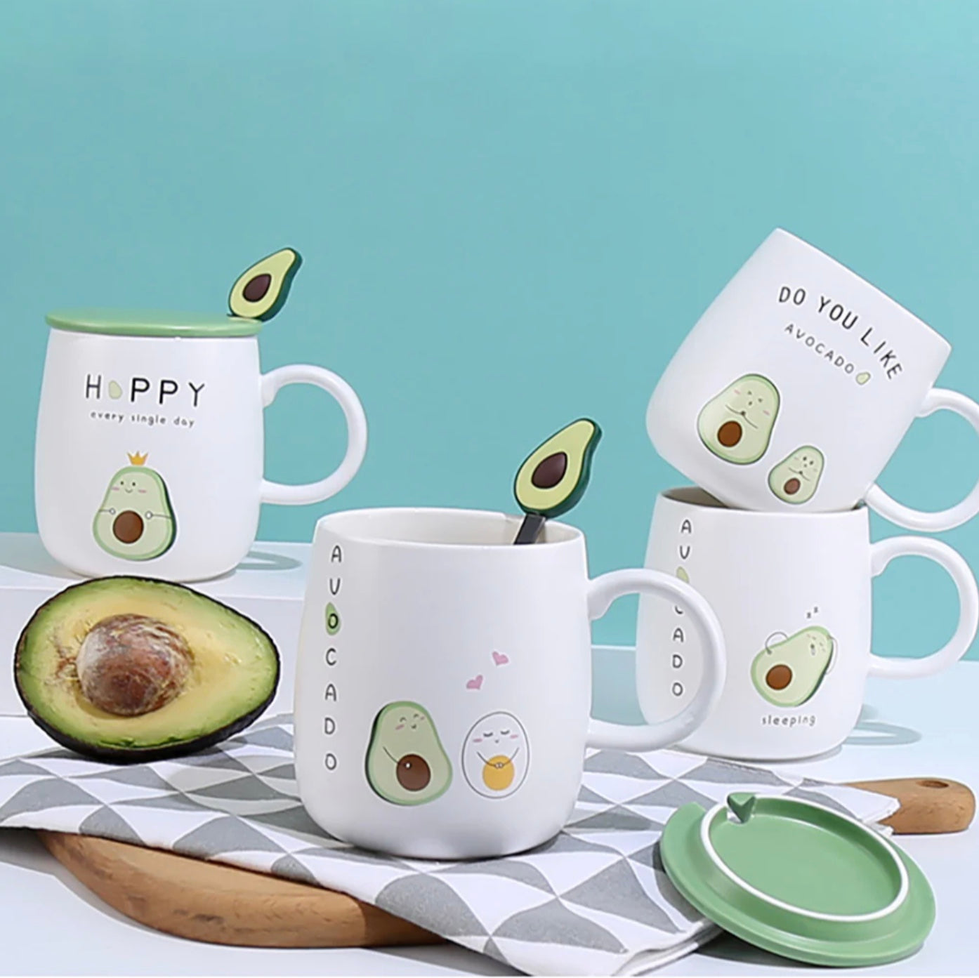 CUTE AVOCADO MUG - 14oz