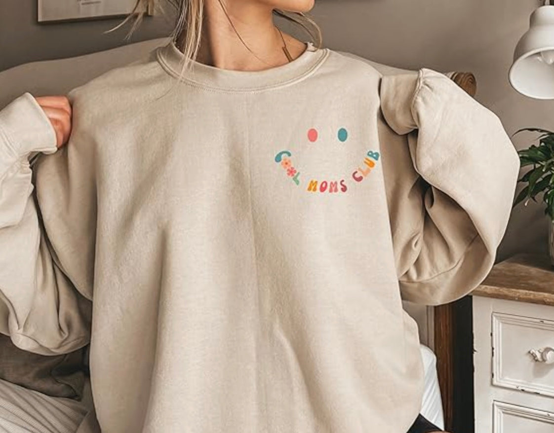 Cool Moms Club Custom Embroidered Sweatshirt & Beautiful Gift for all the Mothers